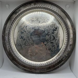 Vintage Wm Rogers 170 Round SP 12 1/4" Serving Tray